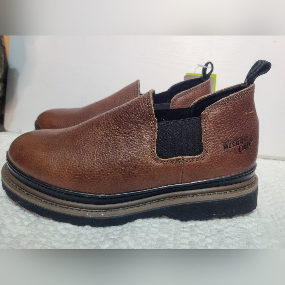 Nwob Western Chief Leather Loafers 12 Wide - Picture 3 of 5
